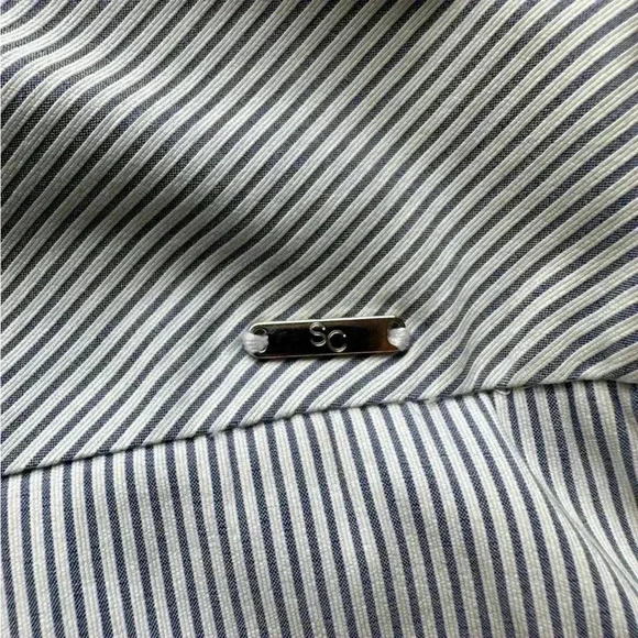 S.C. & Co. Activewear Skort Pale Blue Striped Pockets Side Splits Women’s XL - Picture 4 of 8